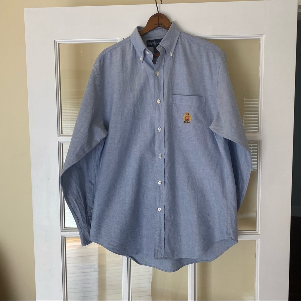 Ralph Lauren Blue Label Denim Button Down Top Vintage